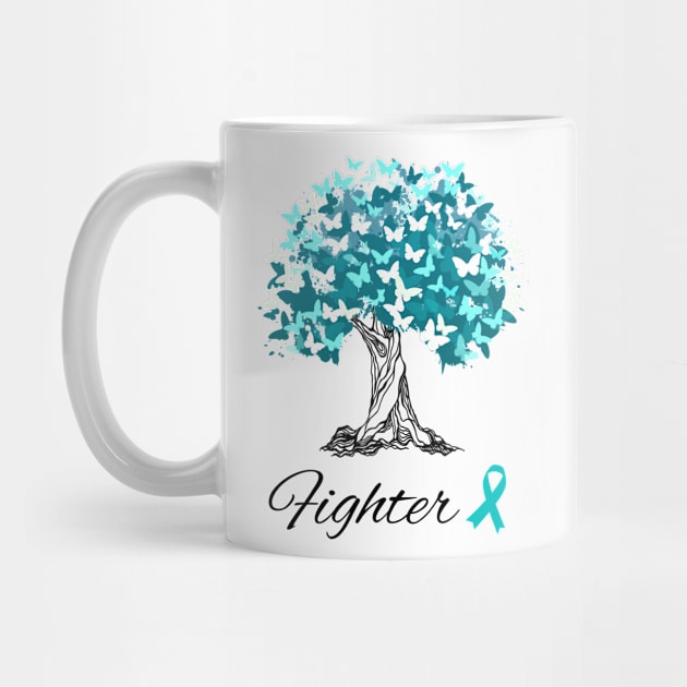 Raising Support & Awareness Fighter Tree With Butterflies by MerchAndrey